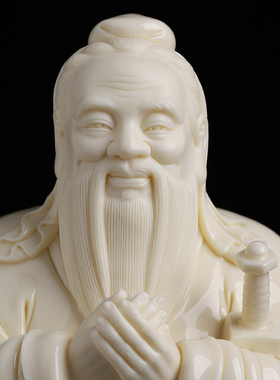 张明贵大师作品陶瓷孔子雕像摆件