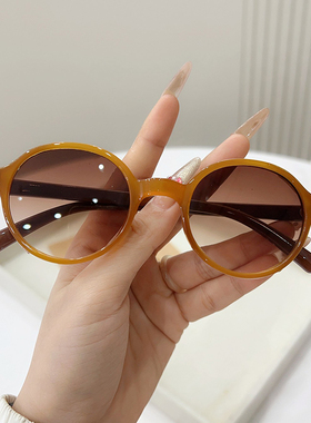 复古猫眼墨镜女韩潮ins网红高级感拍照凹造型防紫外线2025新款gm