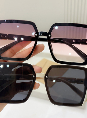 gm墨镜女2025年新款网红太阳镜男潮时尚黑色眼镜大脸显瘦防紫外线