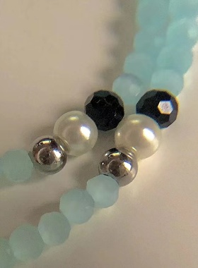 同款小众moodlow珠串水晶项链