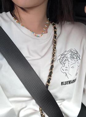 自制ins彩虹项链小众emilygigi
