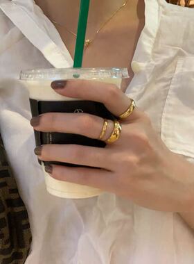 钛钢光面金属基础款戒指买2送1