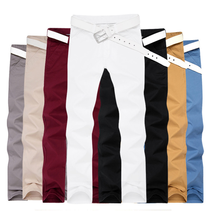 秋季潮流男装纯白色男士修身休闲裤 达舍服饰休闲裤