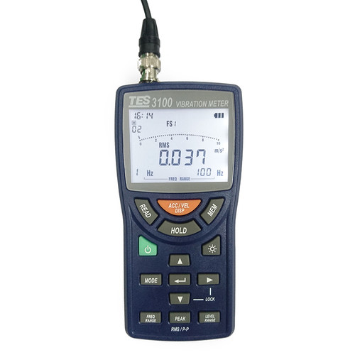 台湾泰仕TES-3100数字振动计速度测量仪加速度位移频率振动测试仪 - 图1