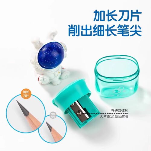 儿童卷笔刀小学生专用削笔刀大口径三孔粗三角洞洞铅笔转笔刀小学生幼儿园小型便携粗笔眉笔旋笔刀一年级 - 图1
