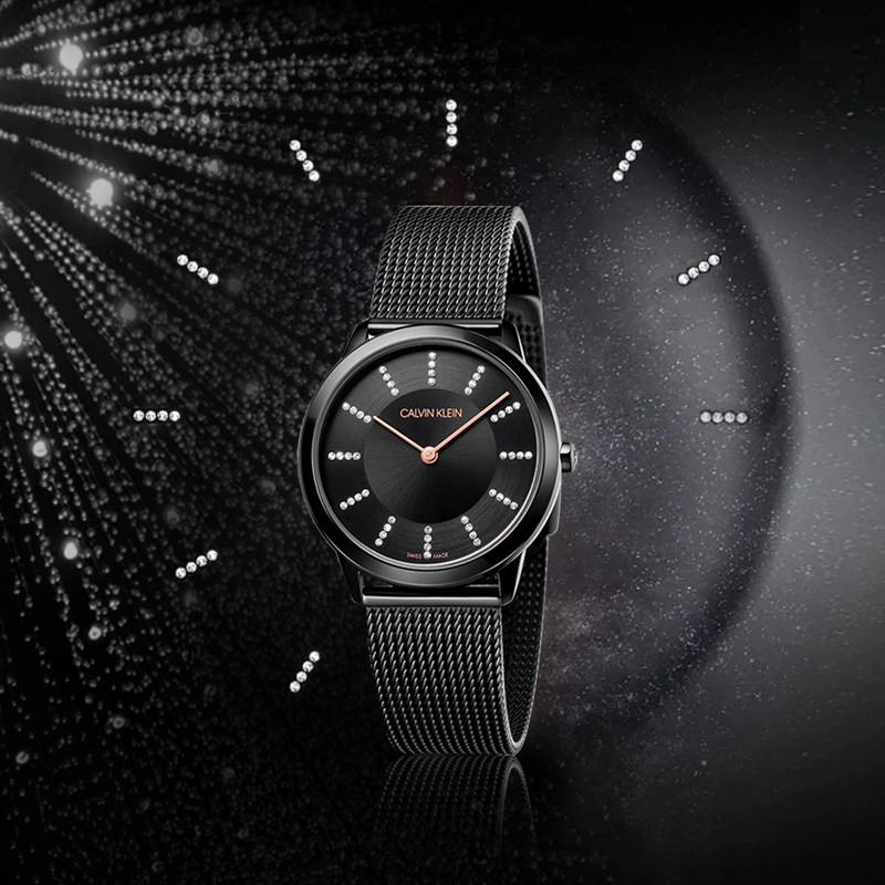 ck女设计感小众轻奢简约瑞士防水 表库时代瑞士腕表