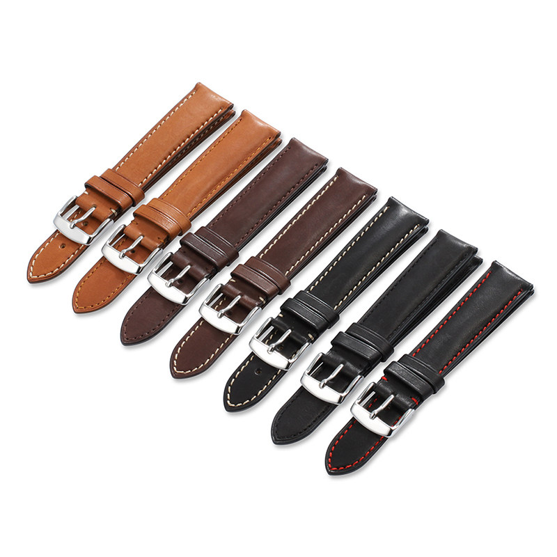 小牛皮手表带男女针扣欧米茄dw表带 istrap配件