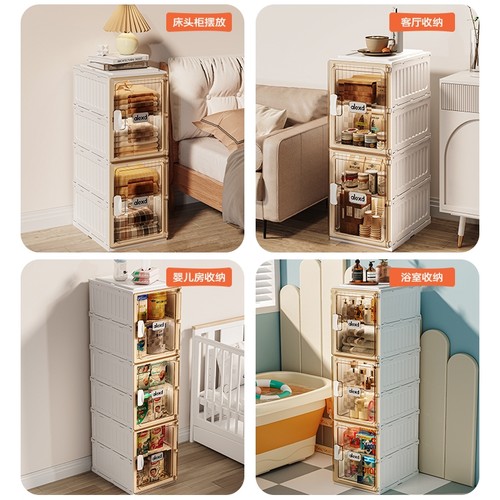 鞋盒鞋子收纳透明神器免安装一体式折叠鞋柜家用门口塑料简易鞋架 - 图3