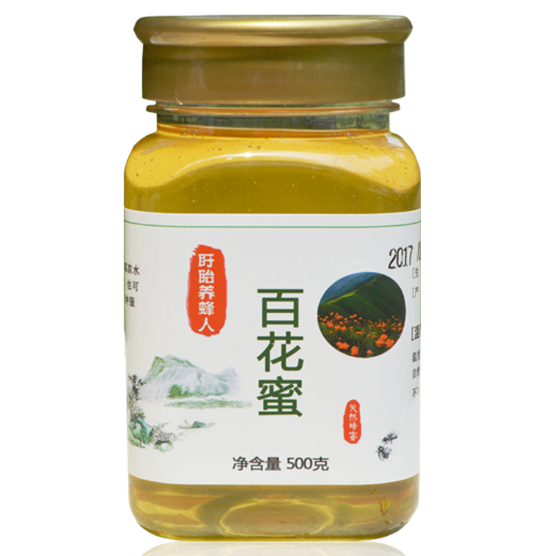 蜂农直销百花蜜野花蜂蜜纯正天然原蜜农家自产杂花蜜500g 买3送1 - 图2