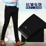 Демисезонные мужские штаны, повседневные брюки, трендовый костюм, облегающий крой, в корейском стиле