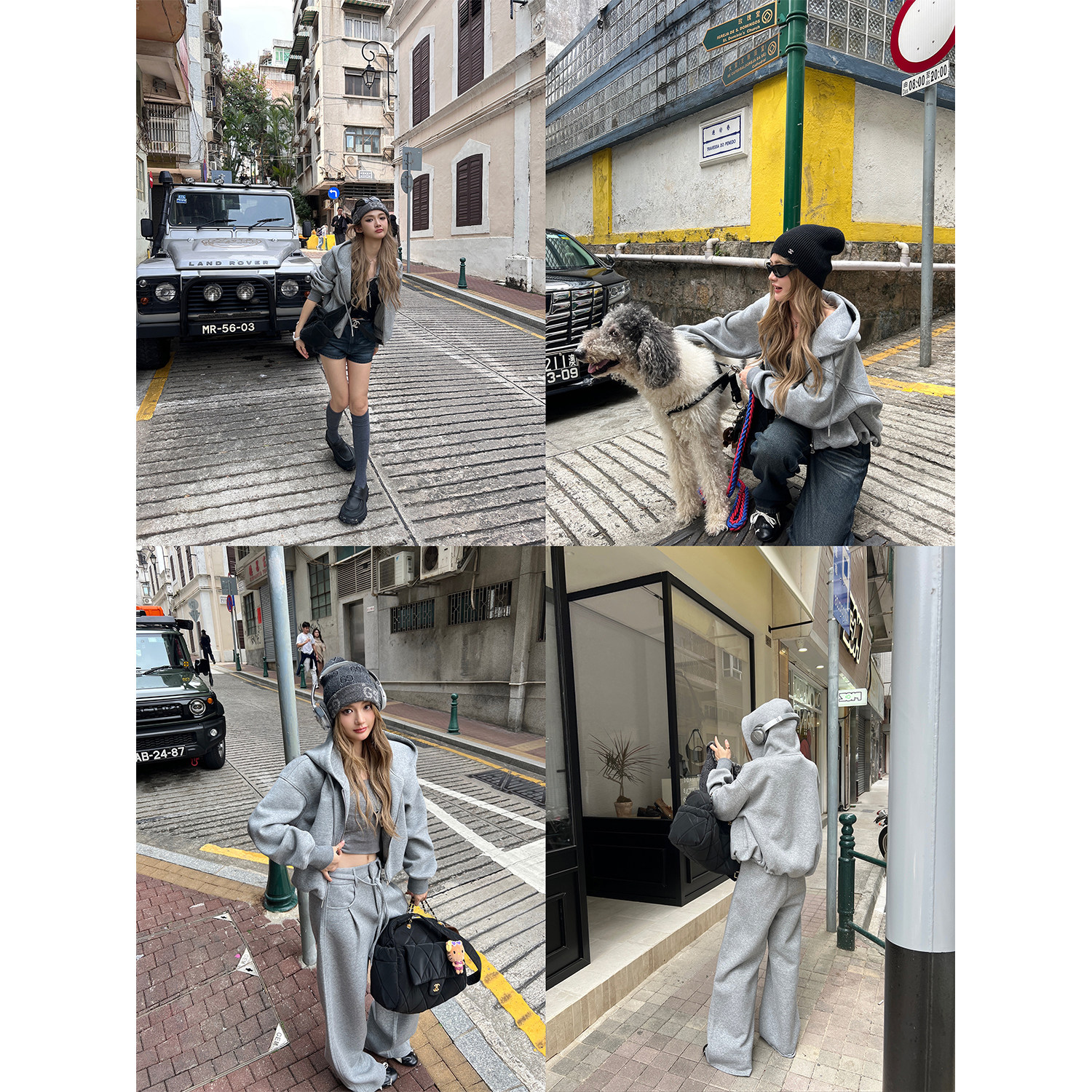 Xinlei Lin 慢调生活 复合仿华绵褶皱宽松卫衣套装外套裤子,淘宝优惠券,粉丝福利购,淘宝优惠卷