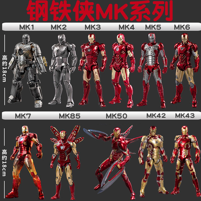 中动漫威豪华版钢铁侠mk50手办马克 奇诺玩具潮玩盲盒