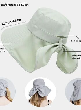 Wide Brim Sun Hat Women Anti-UV Protection Outdoor Hiking Fi