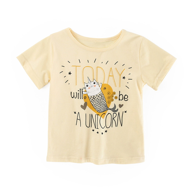 New Kids Girl T Shirt Summer Baby Cotton Tops Toddler Tees C - 图1