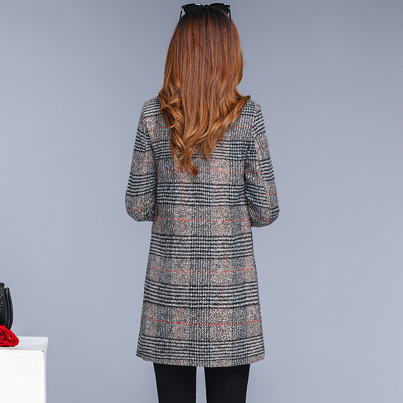 春秋季中老年女装中长款夹棉风衣 奥可蔓中老年女装