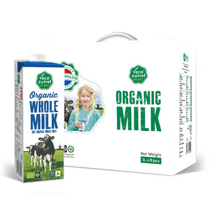 【乐荷】荷兰进口有机纯牛奶 欧盟有机认证 孕妇儿童牛奶1L*6礼盒