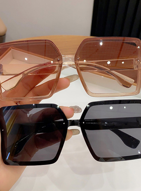 【亏本清仓】女夏防紫外线太阳镜男大脸款黑色高级感gm眼镜复古