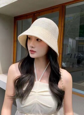 帽子女渔夫帽春夏季镂空薄款太阳