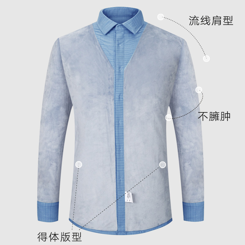 romon /罗蒙男士加绒加厚条纹衬衫 盛涵服饰衬衫