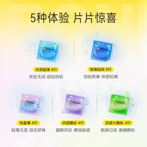 杰士邦情趣五合一避孕套零感超薄男用安全套官方旗舰店正品减 - 图0