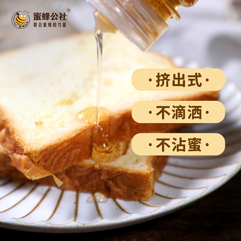 蜜蜂公社食品旗舰店买1送1蜜蜂公社荆条蜂蜜荆条蜜农家自产480g小瓶装纯正天然蜂蜜瓶1