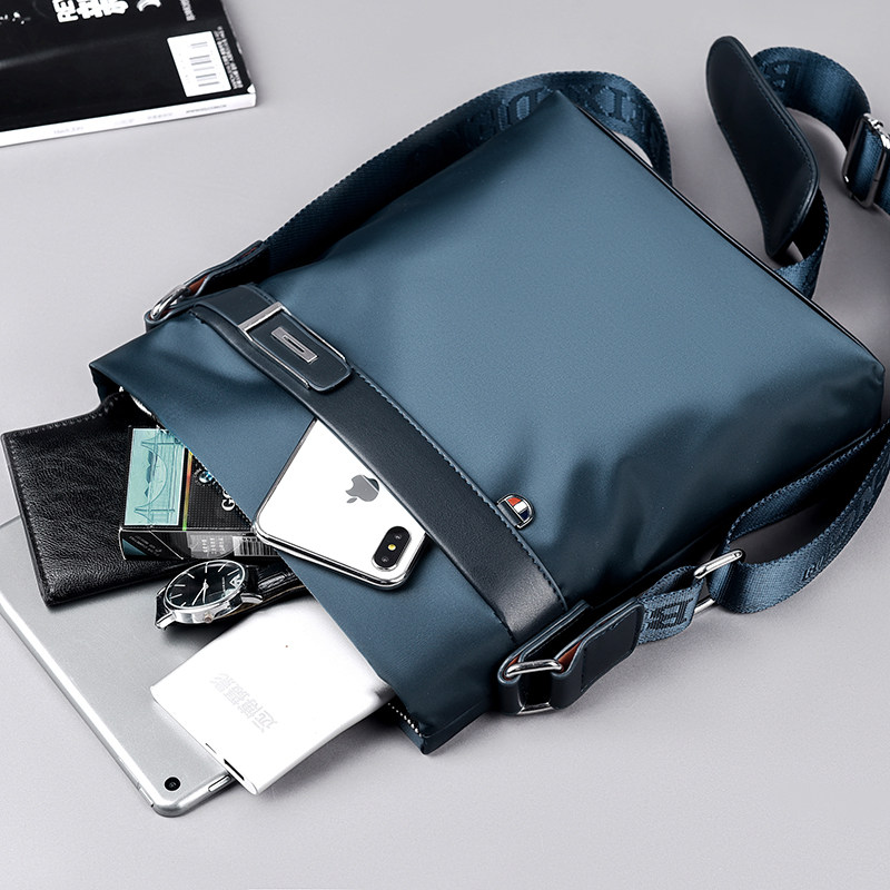 牛津纺男包单肩包休闲斜挎包时尚男士包包帆布跨包潮男竖款小背包,淘宝优惠券,粉丝福利购,淘宝优惠卷