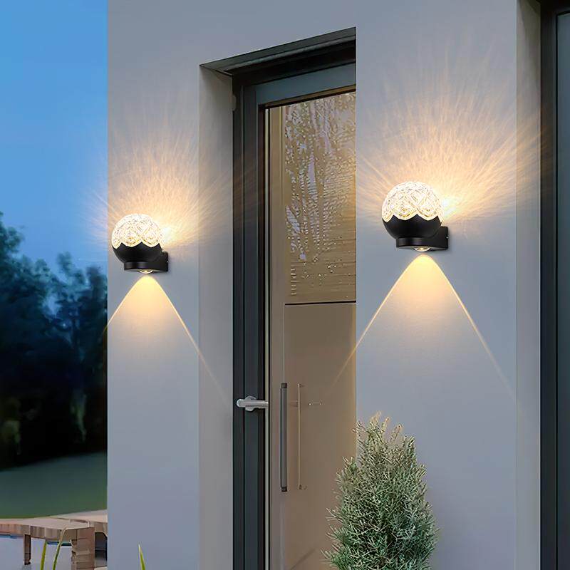 水晶球壁灯户外防水庭院灯别墅花园氛围灯过道灯简约水纹壁灯射灯,淘宝优惠券,粉丝福利购,淘宝优惠卷