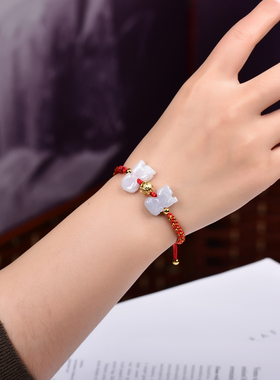 2026年肖虎鸿运当头随身手绳生肖三合安岁红绳马载金宝御守挂饰