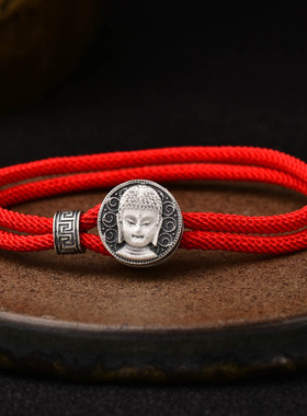 纯银生肖属狗阿弥陀佛手绳