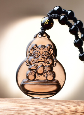 淘运开阁吉狮赐桃吉宏吊坠2026属猴的吉祥佩戴物生肖猴挂件项链