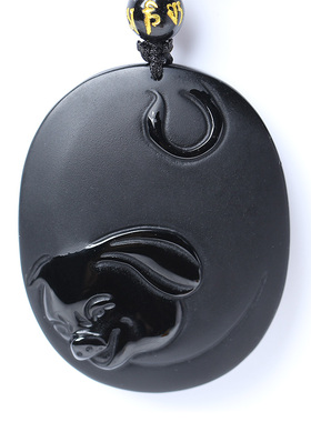 黑曜石生肖饰品吊坠