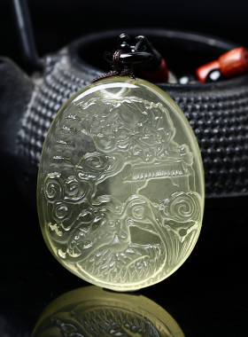 登榜扬名吊坠黄水晶项链2026年男女款学生考试中高考吊坠