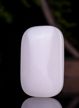 玉器新疆和田白玉挂件无事牌男款挂坠项坠玉牌男女款