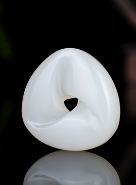 新疆雕刻保色包邮其他包金和田白玉镂空时来运转挂件吊坠玉佩饰品