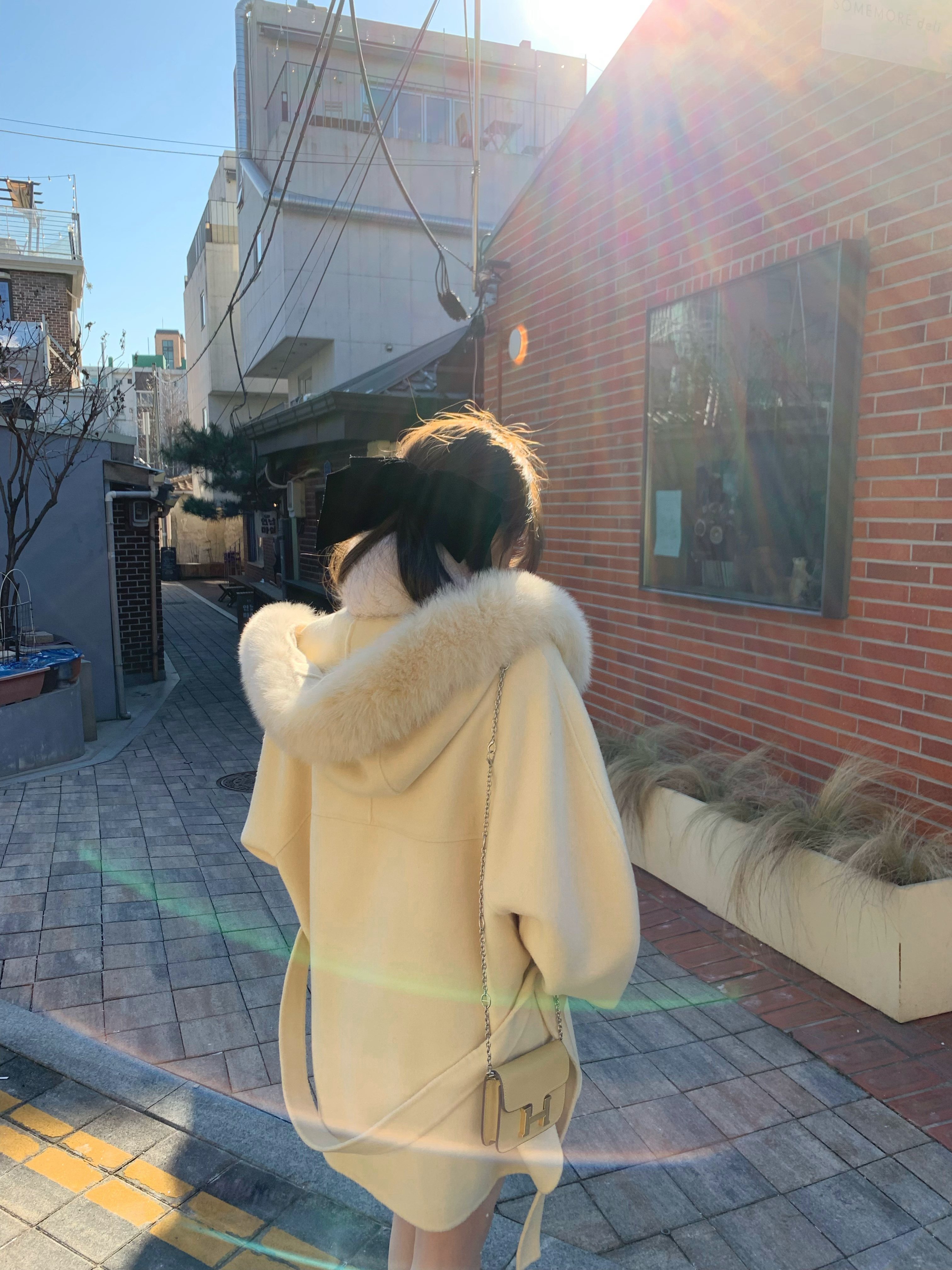 萌萌Ja」栀子黄 独家订染 全手工大毛领双面呢斗篷大衣外套女冬季,淘宝优惠券,粉丝福利购,淘宝优惠卷