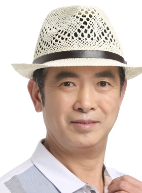 草帽男士夏季中年爸爸手工编织