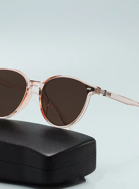 复古圆形墨镜女玳瑁色网红眼镜男