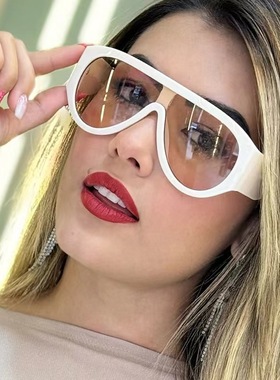 连体墨镜飞行员式女防晒太阳镜