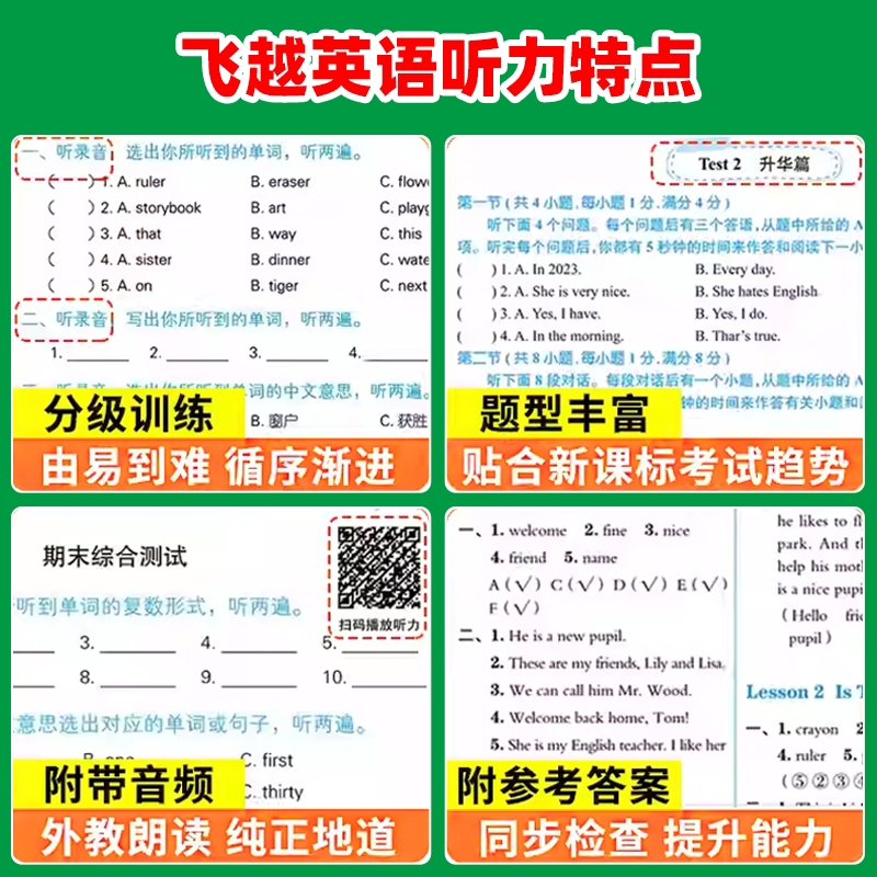 【福建专版】闽教英语飞越听力阅读英语训练与测试三四五六年级上下册小学阅读理解周周测同步期末期中检测专项训练张鑫友英语系列