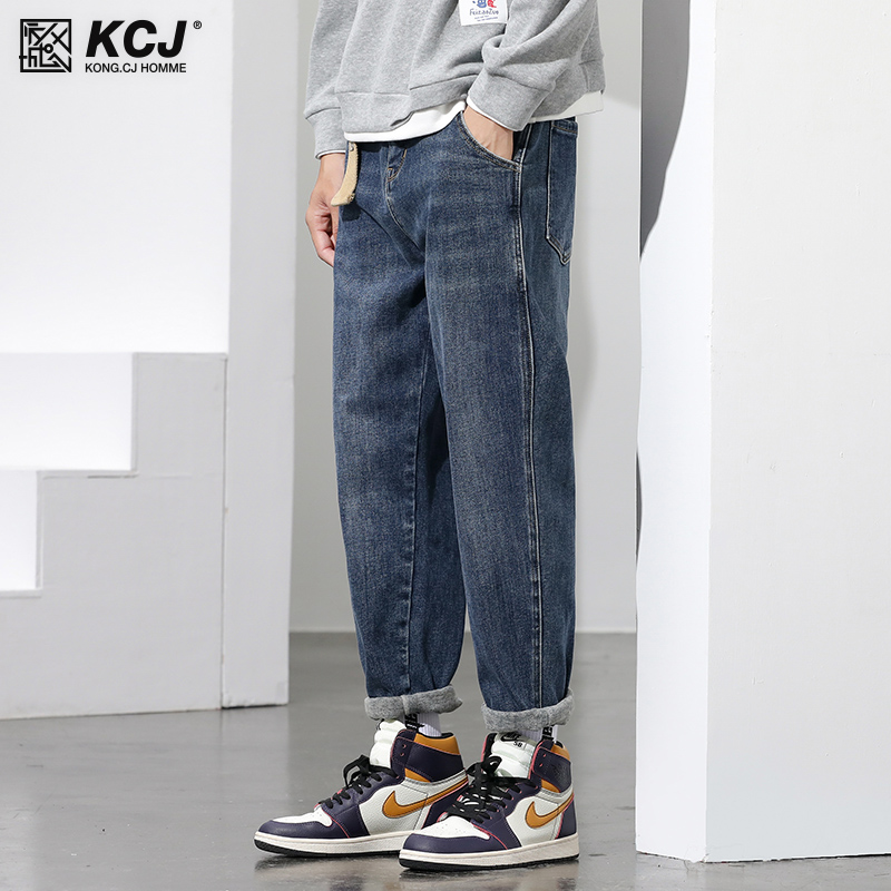 2021新款男士宽松直筒秋冬季牛仔裤 空城计牛仔裤