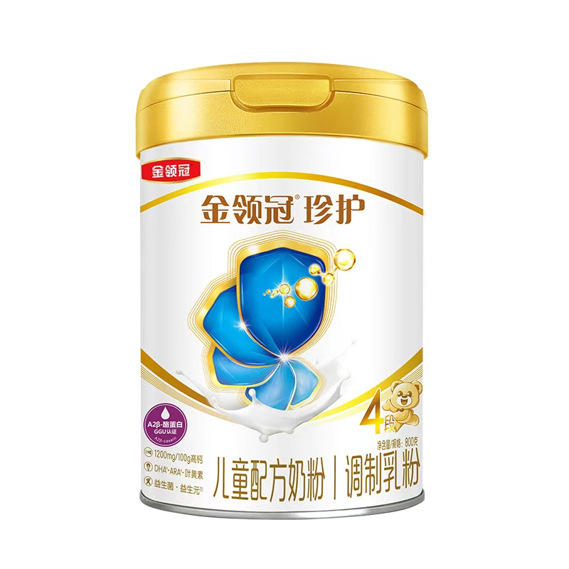 伊利金领冠珍护4段罐装3-6岁儿童配方800g克成长奶粉旗舰正品四段 - 图3