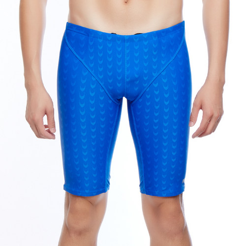 SWIMHXBY专业男式速干鲨鱼皮面料中腿竞技训练比赛五分泳裤男套装 - 图1