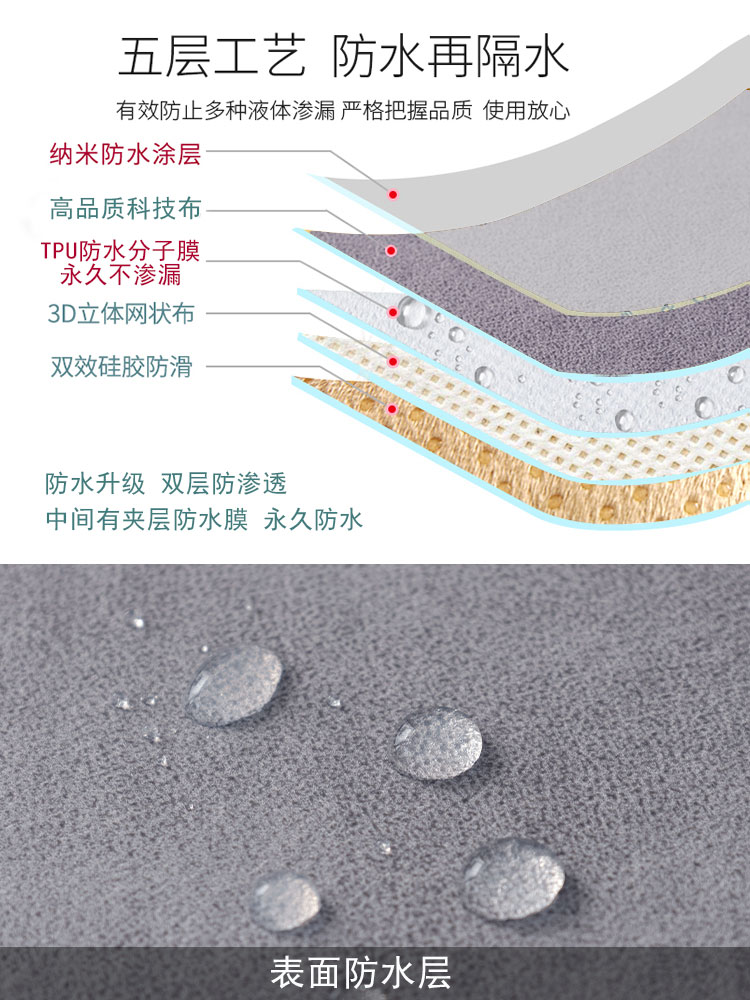 科技布防水沙发垫隔尿防滑四季通用坐垫宠物不沾毛防抓沙发巾套罩