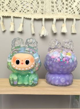 抖音爆款入油流沙布布盲盒创意精品公仔手办桌面摆件装饰品批发