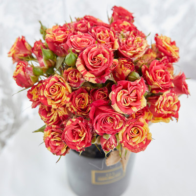 蔷薇多头玫瑰花云南鲜花基地直发速递同城家用水养花束直批向日葵 虎窝淘