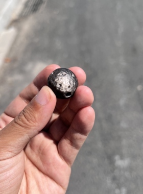 网红饰品配件天然黑曜石银曜石陨石珠水晶饰品配珠DIY星月球珠