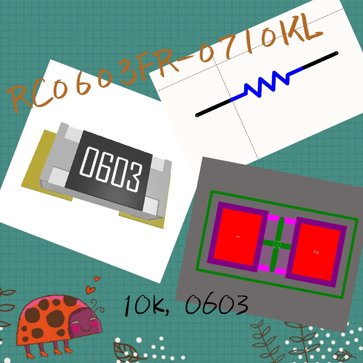 国巨RC系列贴片电阻PCB封装库 YAGEO 0603_0805_1206 AD格式带3D-图1