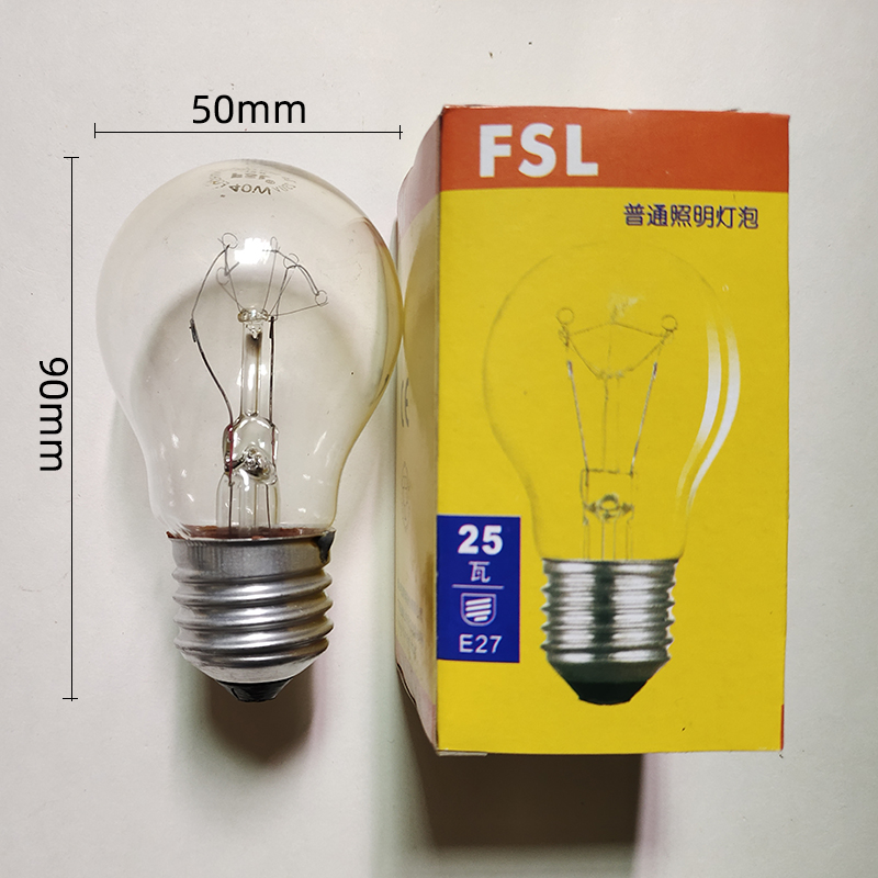 FSL佛山照明钨丝灯泡可调光台灯落地灯壁灯25W40W60W老式暖光光源