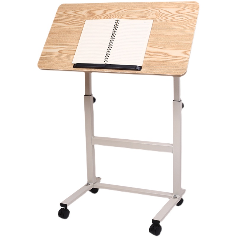 站立式电脑桌工作台直播桌画画桌学习桌升降折叠美术桌移动支架 - 图3