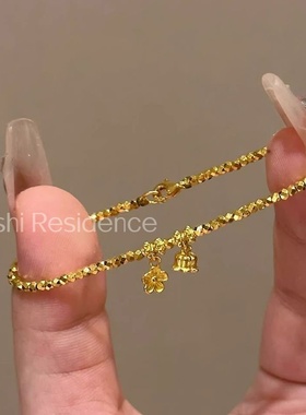 韵饰居~百搭碎金子花朵小众 手链/弹力绳 手串 个性又简约大方